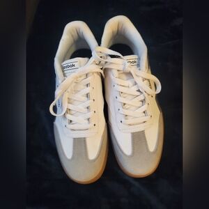 Reebok Women’s Club C Low-Top Sneakers in White, Gray, and Tan